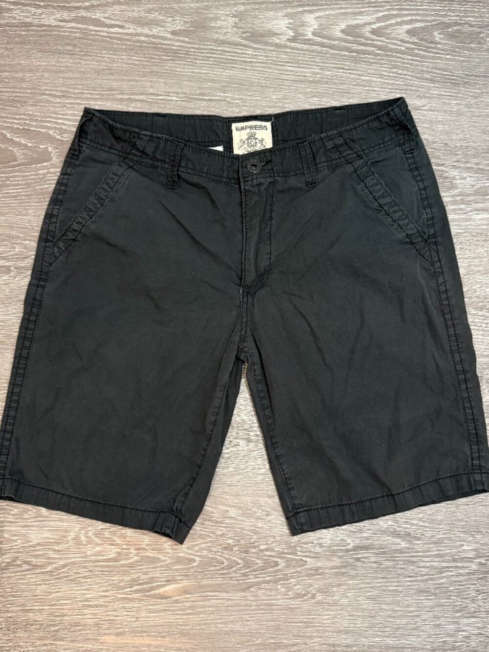 Express Chino Shorts - Black Size 34